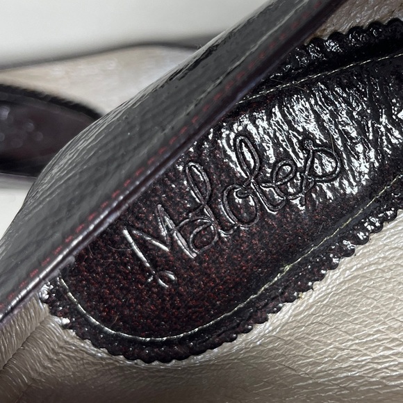 Maloles Zoe Ballet Flat in Plum Patent Sz 38 Made in Spain Ribbon Bow Detail - Picture 4 of 12